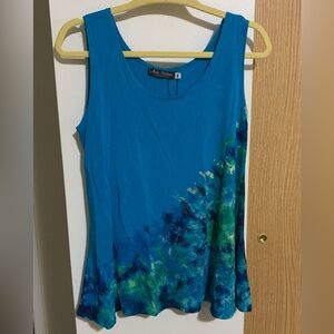 Vibrant Blue and Green Tank Top